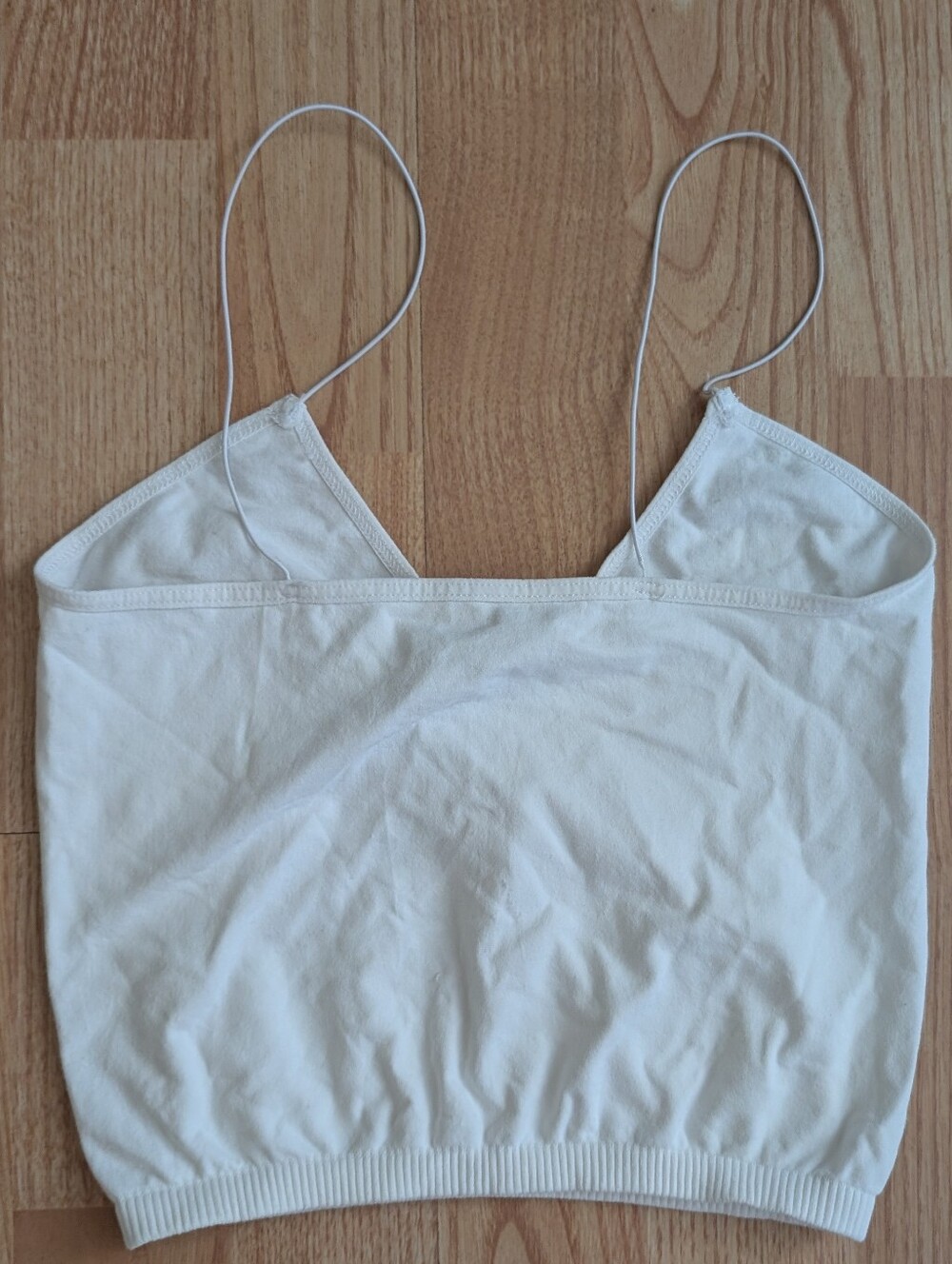 Free People Intimately White Skinny Strap Seamless Brami Size XS/S - Picture 3 of 8